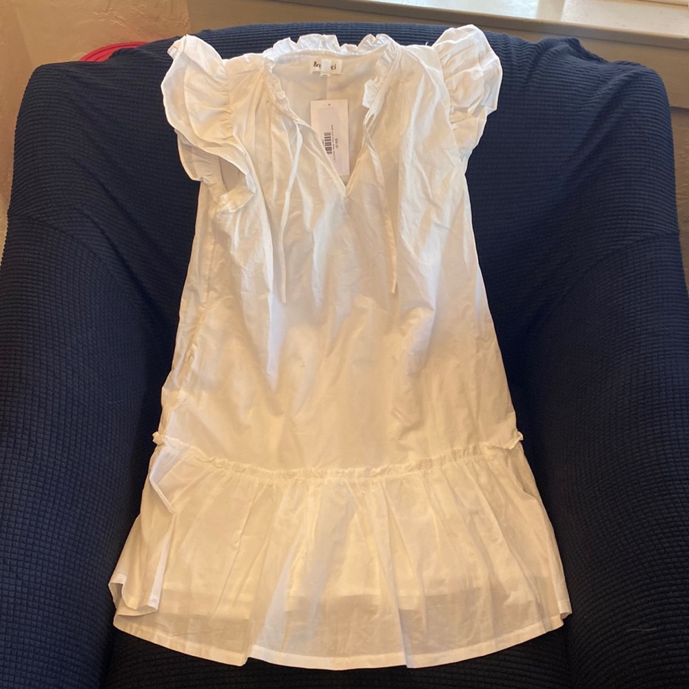 & Merci white a-line mini dress NWT